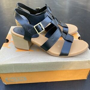 Korks By Kork-Ease Cornelia Block Heeled Sandals Womens 11 BlackGladiator Buckle